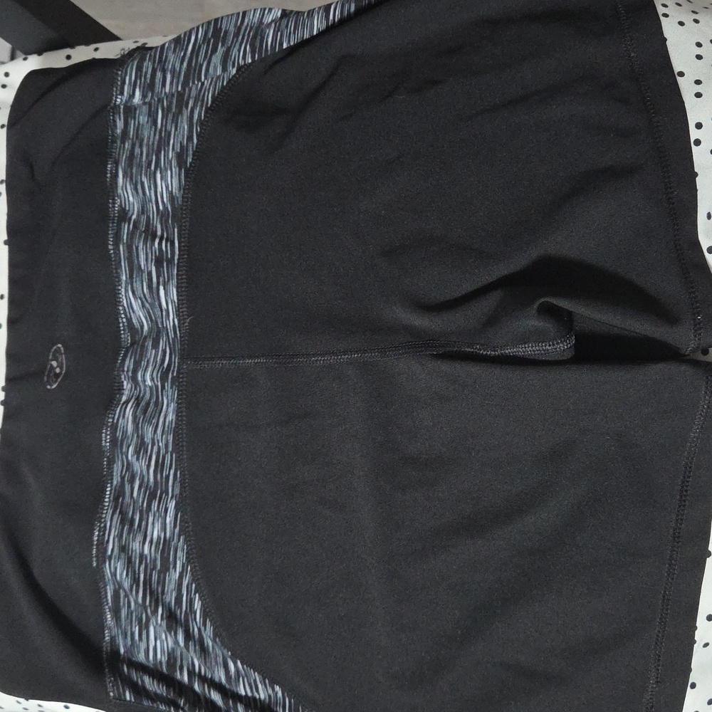 Black and Gray Patterned Shorts